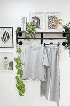 LEOPARD STRIPE WIDE LEG LOUNGEWEAR (15324587000192)