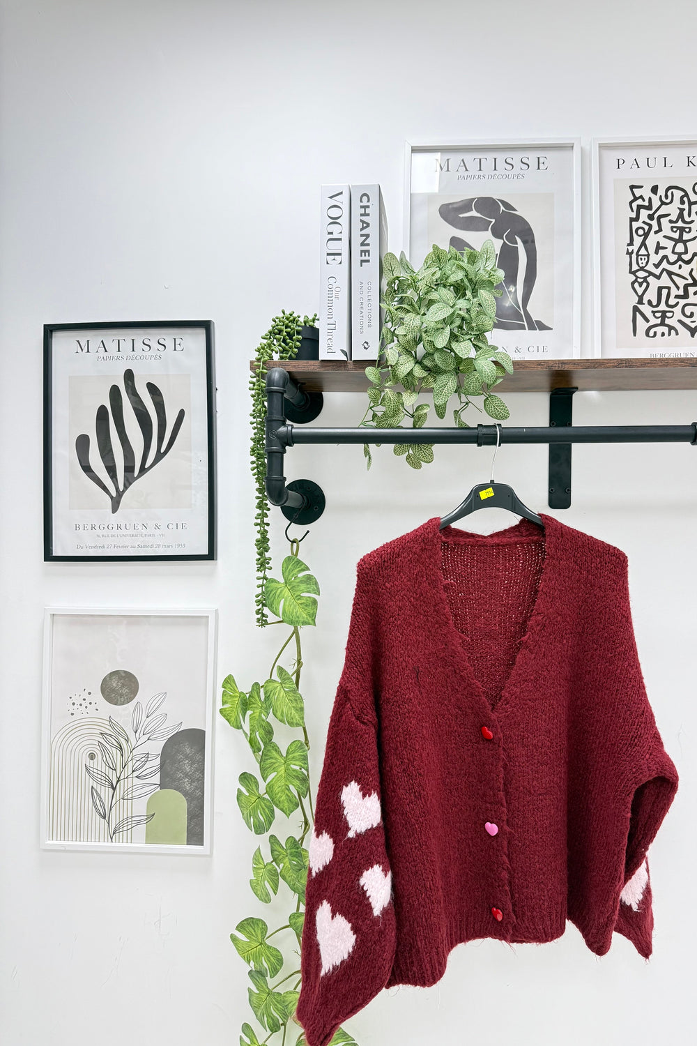 HEART SLEEVE KNIT CARDIGAN (15329553449344)