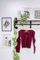 GOLD BUTTON WAVEY SLEEVE JUMPER (15330316091776)