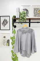 NECK EMBELLISHED OVERSIZED JUMPER (15334381846912)