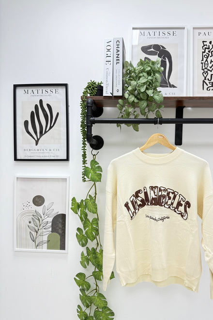 TEXTURED LA SLOGAN JUMPER (15334228787584)