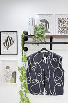 EMBROIDERED THREAD DETAIL WAIST COAT (15334342787456)
