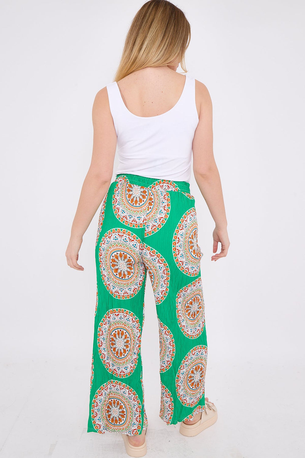CIRCLE PRINT PLEATED TROUSER(MIXED COLOUR PACK) (8322326233336) (8449266581752)