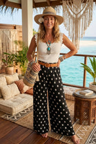 PLEATED POLKA DOT TROUSERS