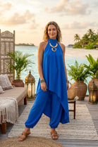 HALTER NECK ASYMMETRIC TUNIC LOUGE SET