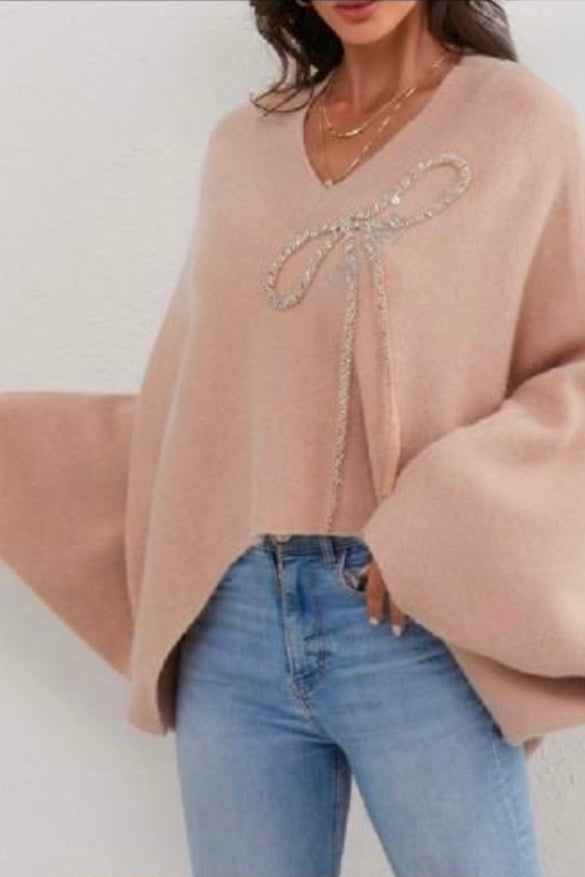 CRYSTAL BOW SOFTFEEL JUMPER (15339708121472)