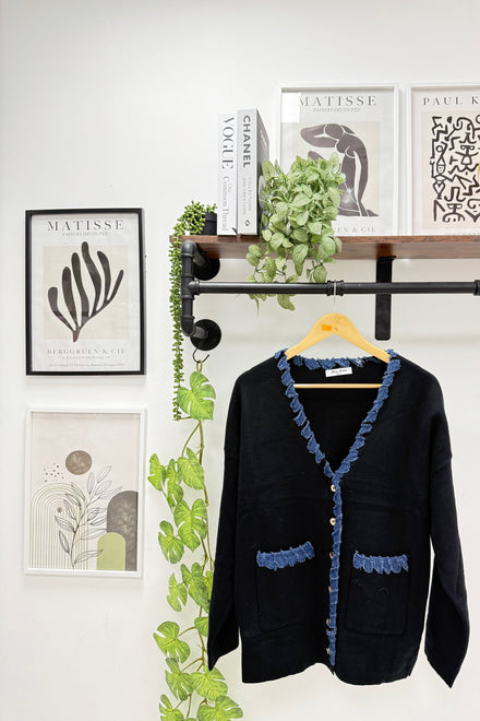 POCKET DETAIL DENIM TRIM JUMPER (15339725291904)