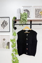 BUTTON DETAIL KNIT WAIST COAT (15339720278400)