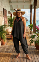 HALTER NECK ASYMMETRIC TUNIC LOUGE SET
