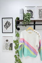 MULTICOLOUR SHOULDER BUTTON KNIT JUMPER (15339320246656)
