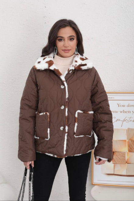 REVERSIBLE COW PRINT JACKET (15339327947136)