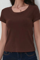 SOFTLINE  STRETCH CAP SLEEVE T-SHIRT (15342519026048)