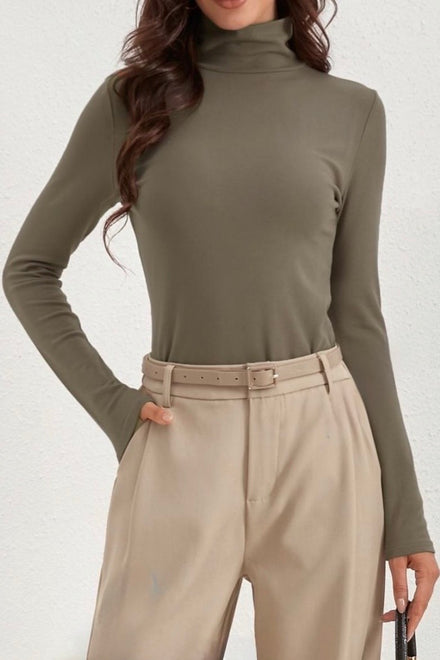 SOFT LINE STRETCH HIGH NECK T-SHIRT (15342537933184)