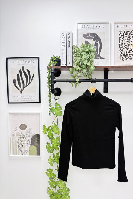 SOFT LINE STRETCH HIGH NECK T-SHIRT (15342541832576)