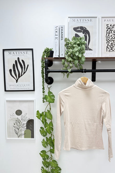 SOFT LINE STRETCH HIGH NECK T-SHIRT (15342541013376)