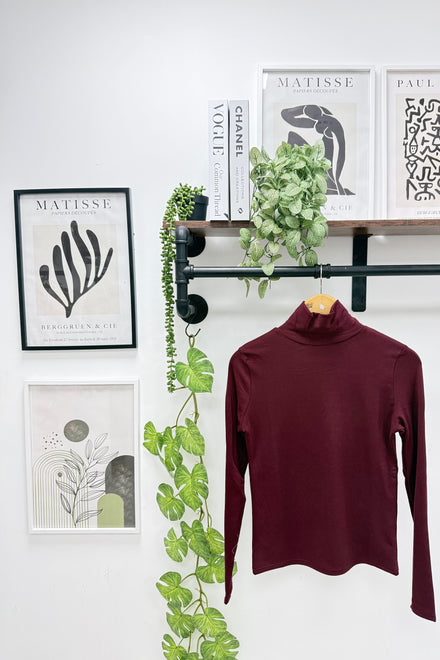 SOFT LINE STRETCH HIGH NECK T-SHIRT (15342540161408)