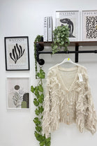 GOLD BUTTON FRINGE CARDIGAN (15343872606592)