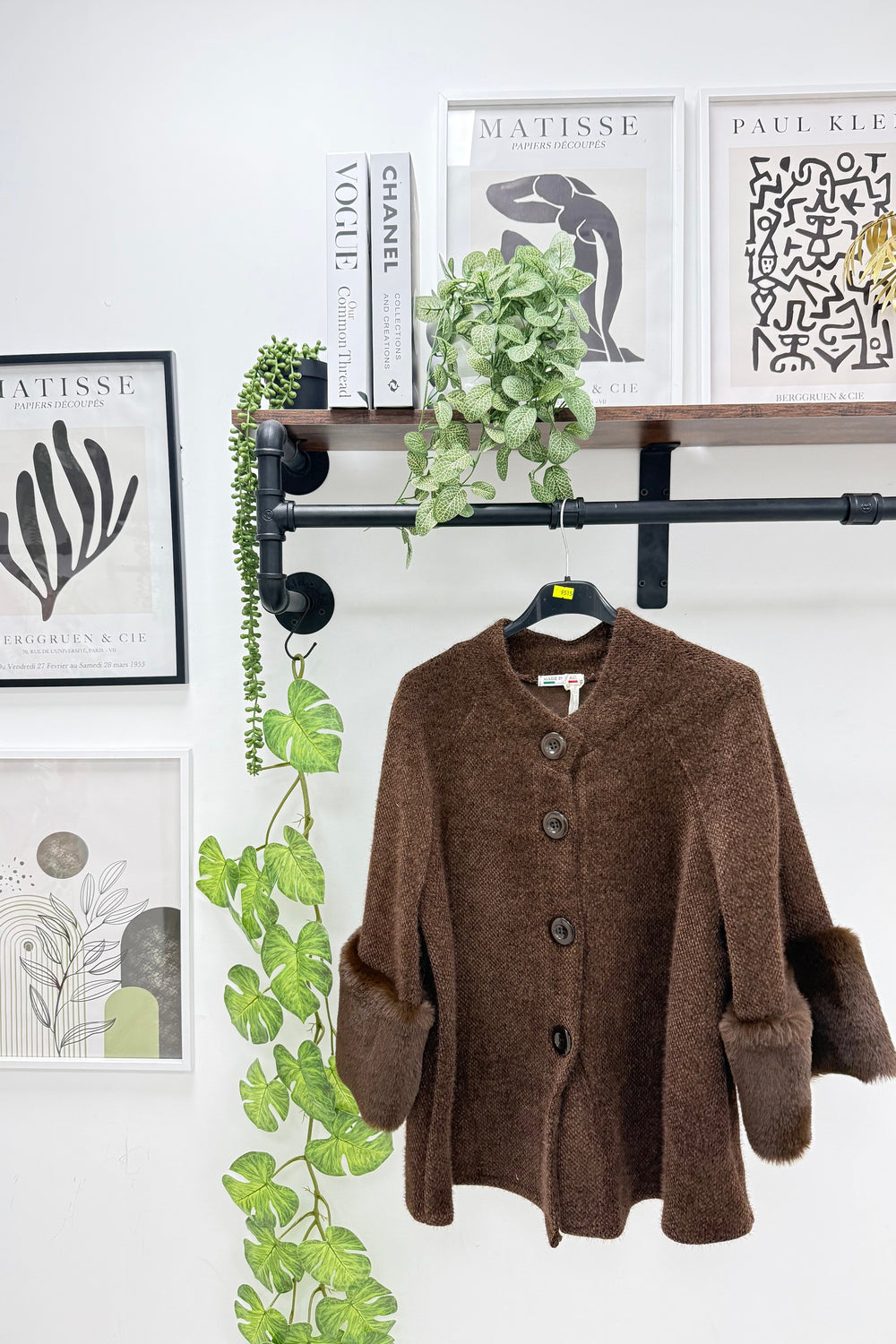 KNITTED FAUX FURR JACKET (15343857598848)