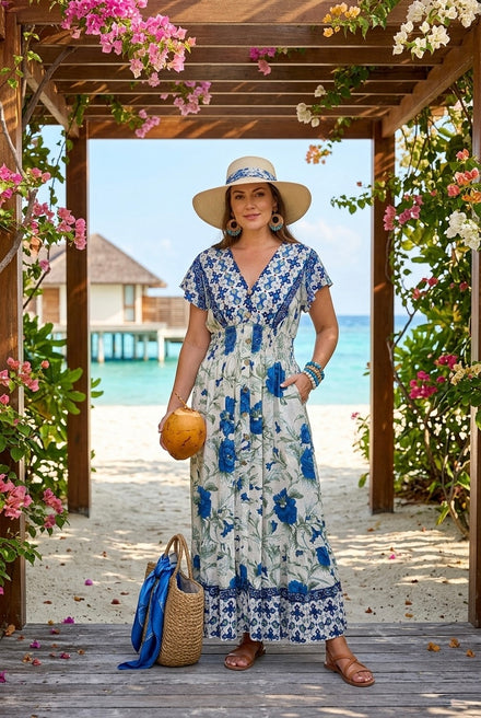 PRINTED BUTTON DETAIL MAXI(MIXED COLOUR PACK)