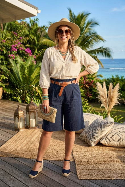 BERMUDA BELTED SHORTS