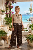 PLEATED POLKA DOT TROUSERS