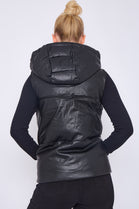 CORA SHORT PU PADDED WAIST COAT (8765162356984) (15310291337600)