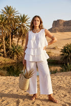SLEEVELESS TIERED TOP