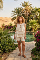 SLEEVELESS TIERED TOP