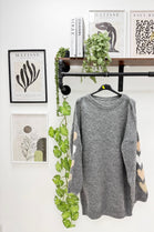 HEART SLEEVE KNIT JIMPER DRESS (15351460856192)