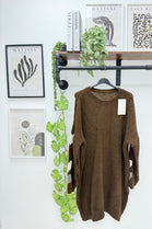 HEART SLEEVE KNIT JIMPER DRESS (15351460135296)