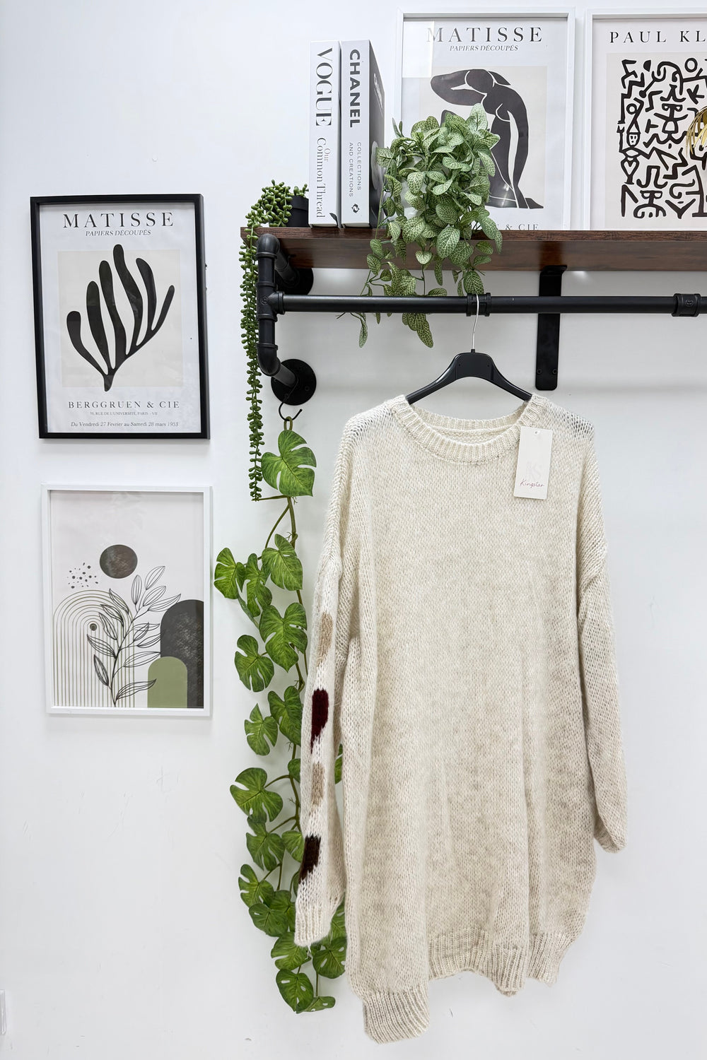 HEART SLEEVE KNIT JIMPER DRESS (15351459381632)
