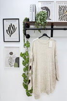 HEART SLEEVE KNIT JIMPER DRESS (15351459381632)