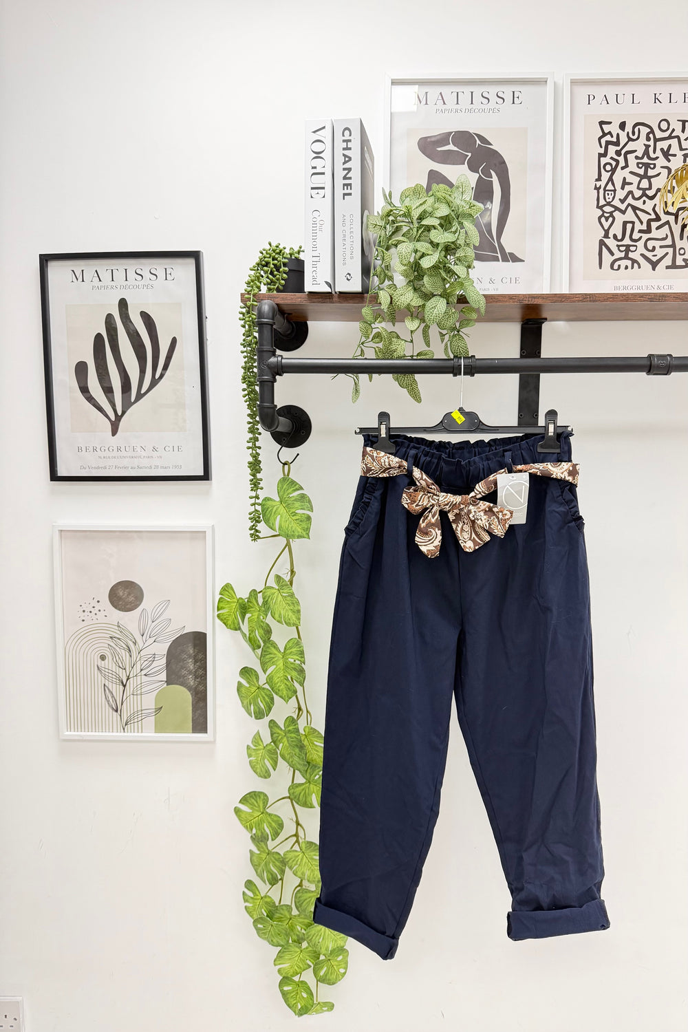 BELTED STRETCH TROUSER (15351393124736)
