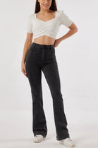 FLARE FIT POCKET DETAIL JEANS (15358455808384)