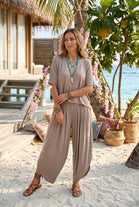 JERSEY T-SHIRT & CULOTTE TROUSER LOUNGE SET