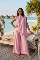 CRINKLE ASYMMETRICAL LOUNGE SET