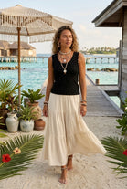 POINTELLE SCALLOPED KNIT TOP