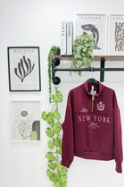 HALF ZIP NWEYORK SWEAT (15364359651712)
