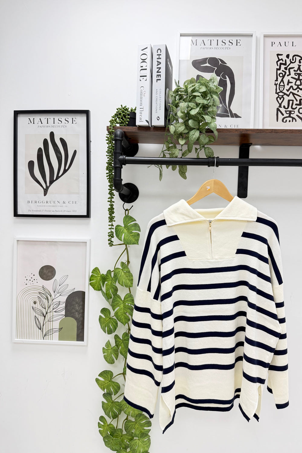 COLLAR STRIPE OVERSIZED JUMPER (15364346315136)