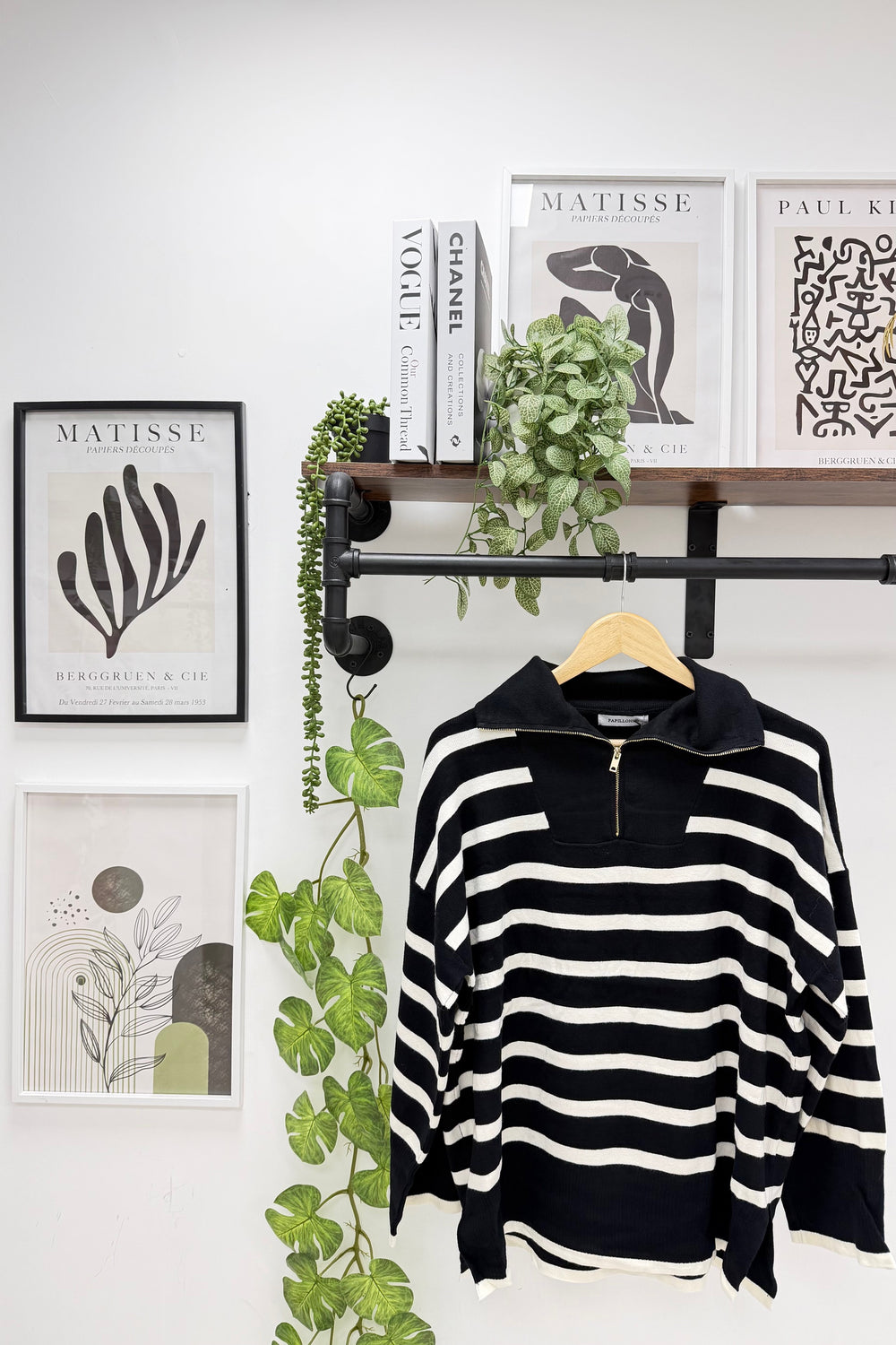 COLLAR STRIPE OVERSIZED JUMPER (15364345463168)