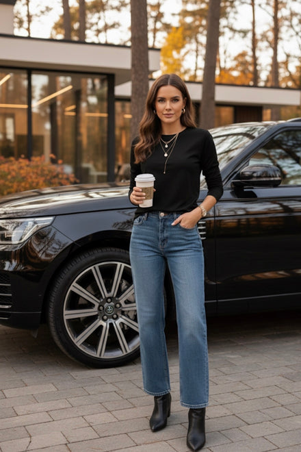 SOFTFEEL STRETCH CREWNECK T-SHIRT (15365888409984)