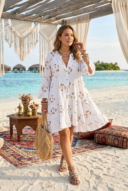 SEQUIN EMBROIDERY SMOCK
