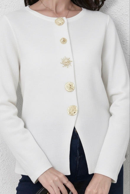 BUTTON DETAIL KNIT CARDIGAN (15368257831296)