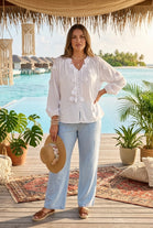 3D FLORAL OVERSIZED BLOUSE