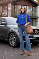 HIGHNECK PLAIN KNIT JUMPER (15368663728512)