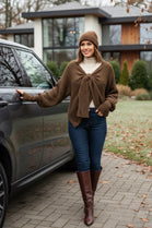 BOW PLAIN KNIT JUMPER