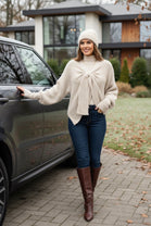 BOW PLAIN KNIT JUMPER