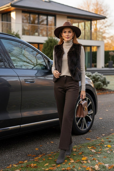 FAUX FUR WAISTCOAT