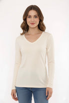 BASIC LONG SLEEVE V-NECK VEST