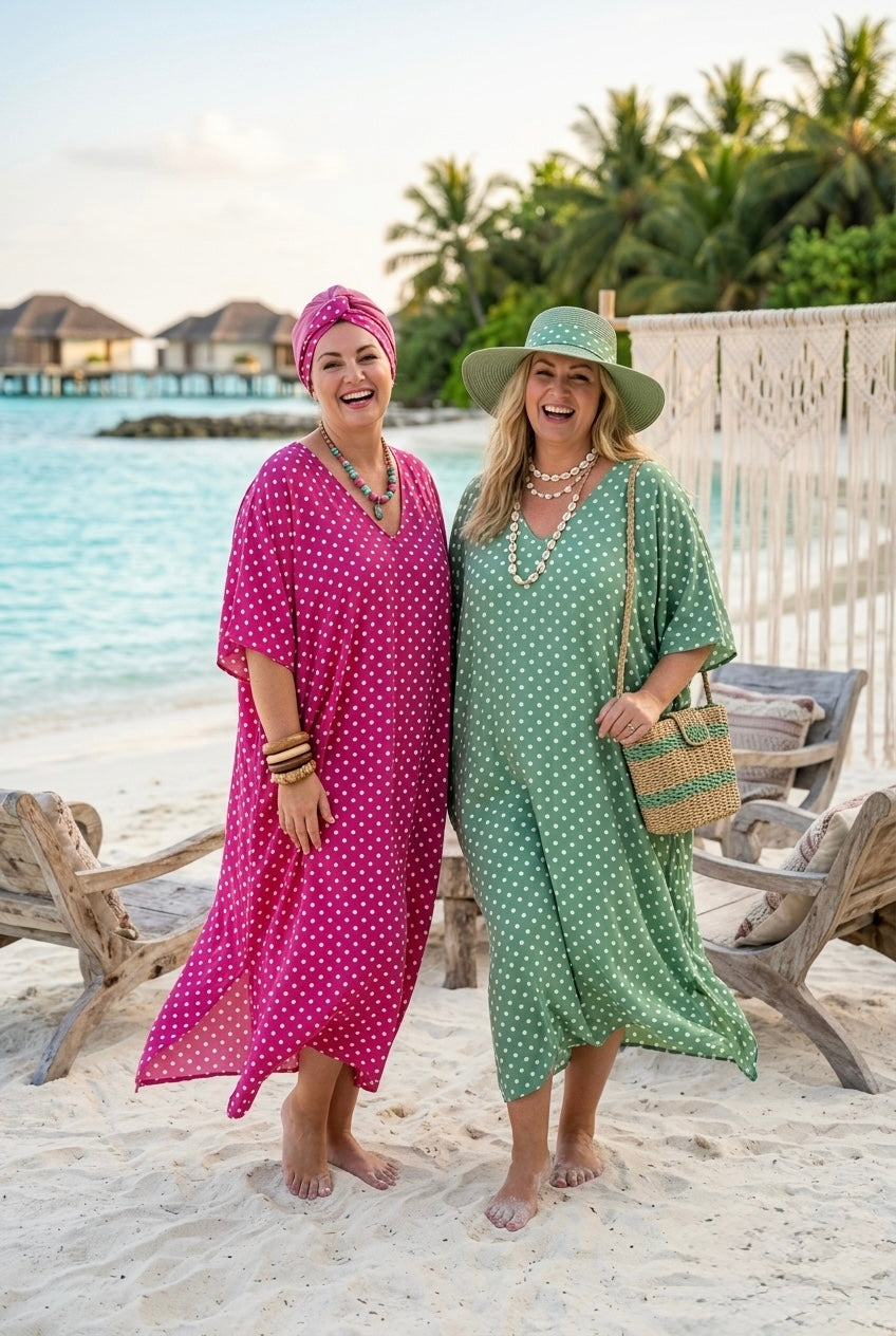 POLKA DOT CAP SLEEVE TUNIC(MIXED COLOUR PACK)